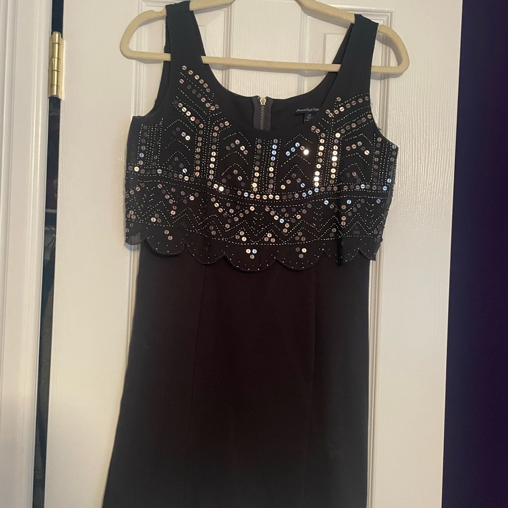 Black sequin dress